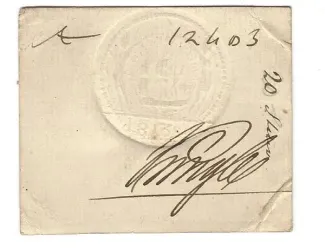 Suriname 20 Stuivers, 1813 reverse