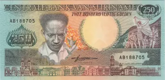 Suriname 250 Gulden, 1988 obverse
