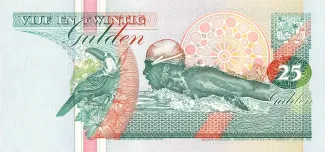 Suriname 25 Gulden, 1991-1998 reverse