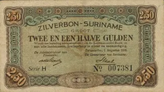 Suriname 2 Gulden, 1920 obverse