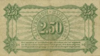 Suriname 2 Gulden, 1920 reverse