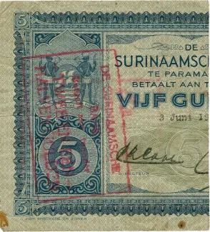 Suriname 2 Gulden, 1935-1940 obverse