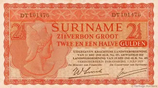 Suriname 2 Gulden, 1955 obverse