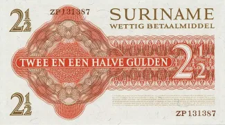 Suriname 2 Gulden, 1961-1967 reverse