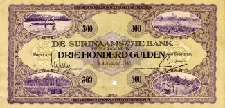 Suriname 300 Gulden, 1925-1948 obverse