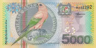 Suriname 5.000 Gulden, 2000 obverse