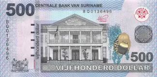 Suriname 500 Dollars, 2024 obverse