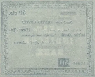 Suriname 50 Centen, 1837-1848 reverse