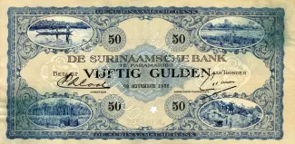 Suriname 50 Gulden, 1921 obverse