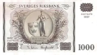 Sweden 1.000 Kronor, 1973 image