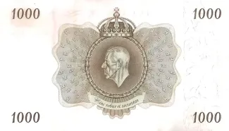 Sweden 1.000 Kronor, 1952-1973 reverse