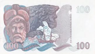 Sweden 100 Kronor, 1965-1985 reverse