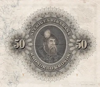 Sweden 50 Kronor, 1907-1917 reverse