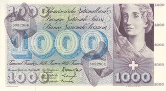Switzerland 1.000 Francs 5th, 1954-1974 obverse