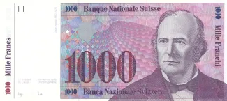 Switzerland 1,000 Francs 7th, 1985 P-65 obverse