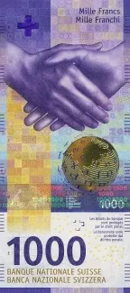 Switzerland 1.000 Francs 9th, 2017 obverse