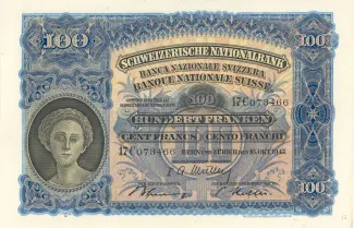 Switzerland 100 Francs 2nd, 1924-1949 obverse