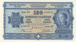 Switzerland 100 Francs 4th, 1941-1945 P-43 obverse