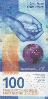 Switzerland 100 Francs 9th, 2017-2020 obverse