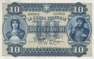 Switzerland 10 Francs, 1914 obverse