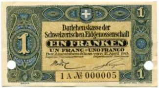 Switzerland 1 Francs, 1915 P-25 obverse
