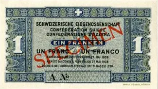Switzerland 1 Francs, 1938 P-40 obverse