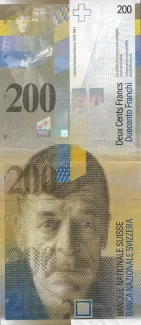 Switzerland 200 Francs 8th, 1996-2013 obverse