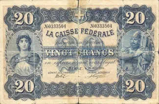 Switzerland 20 Francs, 1914 obverse