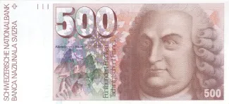 Switzerland 500 Francs 6th, 1976-1992 obverse