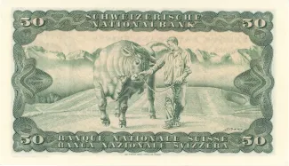 Switzerland 50 Francs 4th, 1946 P-42 reverse