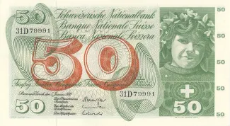 Switzerland 50 Francs 5th, 1961-1974 obverse