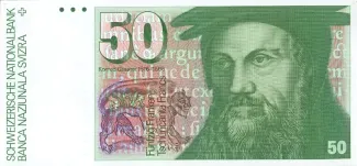 Switzerland 50 Francs 6th, 1978-1988 obverse