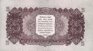 Tannu Tuva 25 Akşa, 1940 reverse