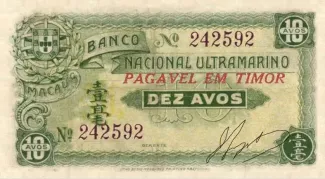 Timor-Leste 10 Avos, 1940 P-8 obverse