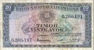 Timor-Leste 20 Avos, 1948 P-21 obverse