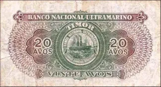 Timor-Leste 20 Avos, 1948 P-21 reverse