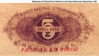 Timor-Leste 5 Avos, 1940 P-7 reverse