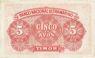 Timor-Leste 5 Avos, 1940 P-12 reverse