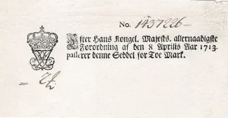 Tønder, County of 2 Mark - Frederick IV, 1713 obverse