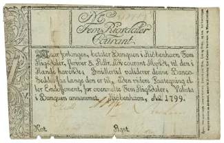 Tønder, County of 5 Rigsdaler Courant, 1786-1800 obverse