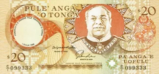 Tonga 20 Pa'anga, 1989 P-30 obverse