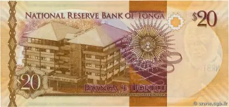Tonga 20 Pa'anga, 2015 reverse