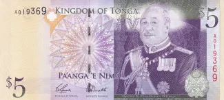 Tonga 5 Pa'anga, 2009 obverse