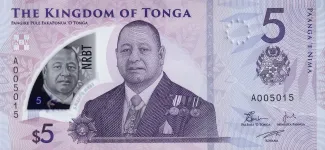 Tonga 5 Pa'anga, 2023 obverse