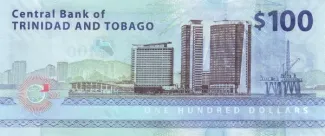 Trinidad and Tobago 100 Dollars, 2009 P-52 reverse
