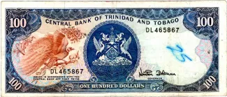 Trinidad and Tobago 100 Dollars, 1985 obverse