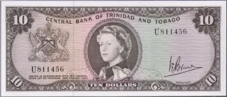 Trinidad and Tobago 10 Dollars, 1964 obverse