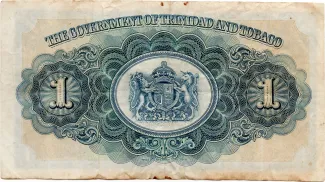 Trinidad and Tobago 1 Dollar, 1935-1949 reverse