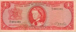 Trinidad and Tobago 1 Dollar, 1964-1969 obverse