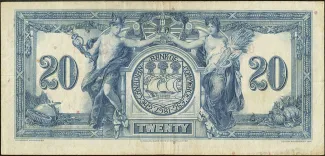 Trinidad and Tobago 20 Dollars, 1939 reverse